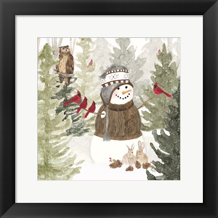 Framed Christmas in the Woods III Print