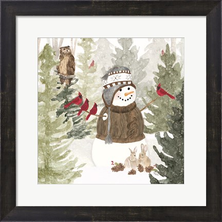 Framed Christmas in the Woods III Print