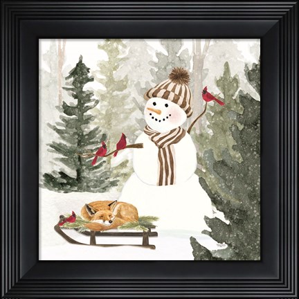Framed Christmas in the Woods IV Print