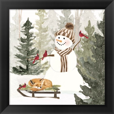 Framed Christmas in the Woods IV Print