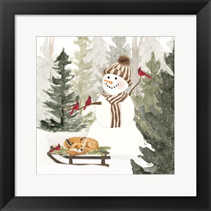 Framed Christmas in the Woods IV Print