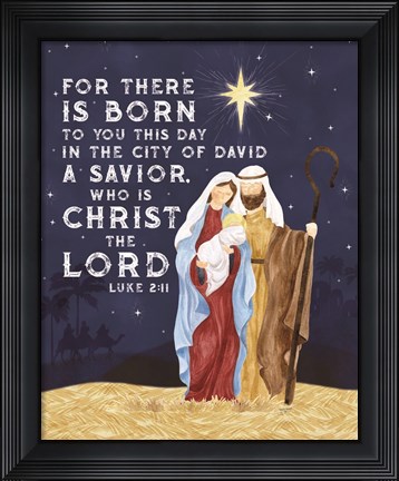 Framed Come Let Us Adore Him Portrait VI-Christ the Lord Print