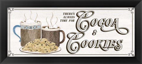 Framed Hot Chocolate Season Panel III-Cocoa &amp; Cookies Print