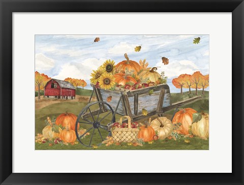 Framed Harvest Season I Print