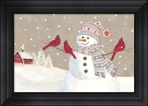 Framed Hello Winter I Print