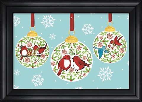 Framed Ho Ho Home III on Blue Print
