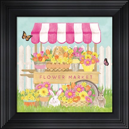 Framed Hoppy Spring VI Print