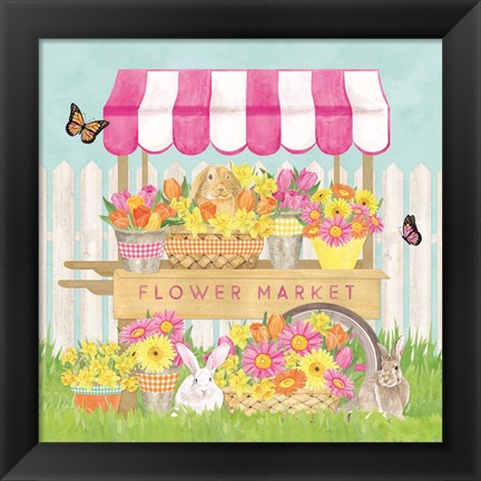 Framed Hoppy Spring VI Print