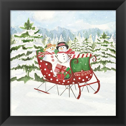 Framed Peppermint Holiday VII Print