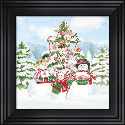 Framed Peppermint Holiday VIII Print