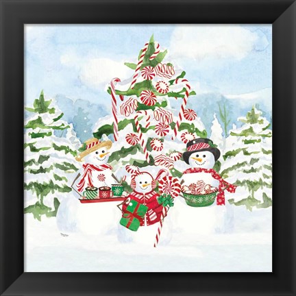 Framed Peppermint Holiday VIII Print