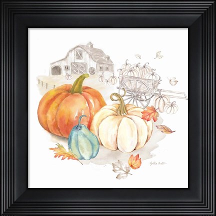 Framed Pumpkin Season III Print