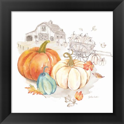 Framed Pumpkin Season III Print