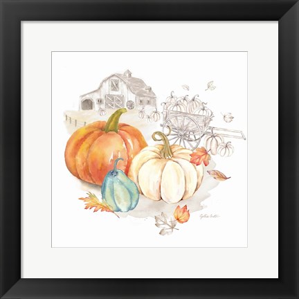 Framed Pumpkin Season III Print