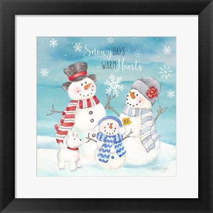 Framed Snow Lace V Print