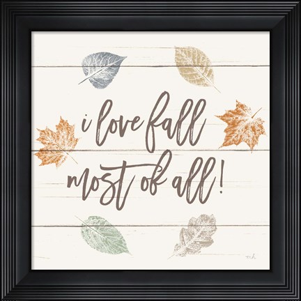 Framed Harvest Sentiments Sign I Light Print