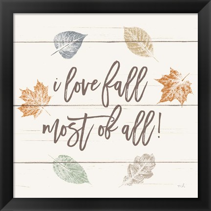 Framed Harvest Sentiments Sign I Light Print