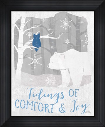 Framed Woodland Wishes IV Blue Print