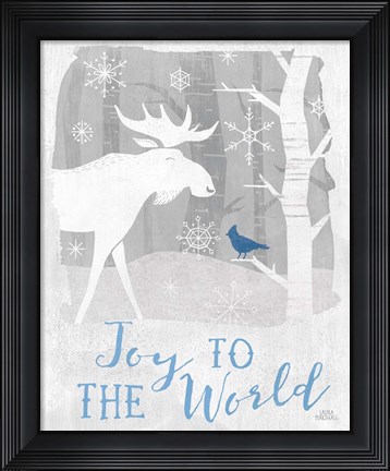 Framed Woodland Wishes III Blue Print
