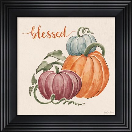 Framed Harvest Jewels IV Pumpkins Sq Print