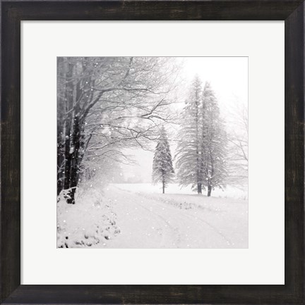Framed Let it Snow II BW No Words Print