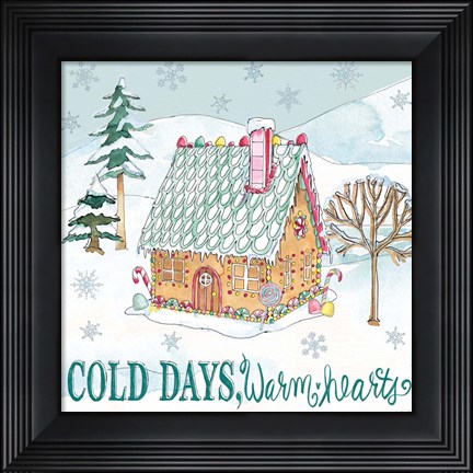 Framed Holiday Trimmings V Print