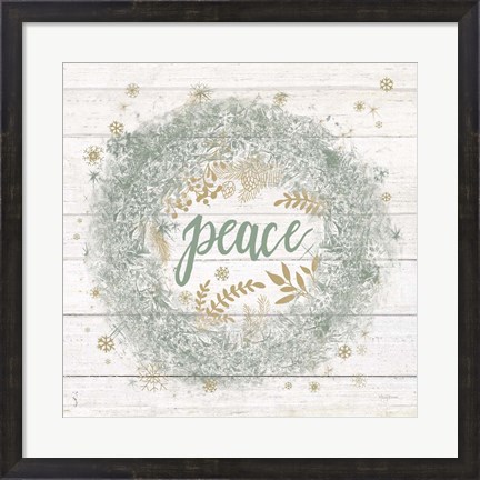 Framed Frosty Peace Sage Print