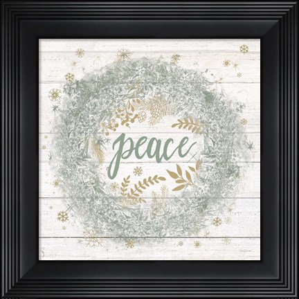 Framed Frosty Peace Sage Print