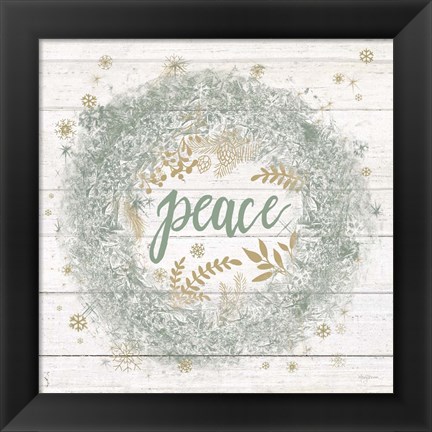 Framed Frosty Peace Sage Print