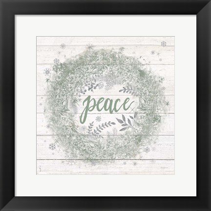 Framed Frosty Peace Sage Silver Print