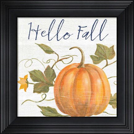 Framed Fall Splendor V Navy Print