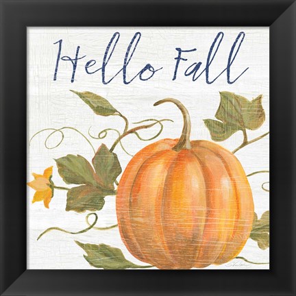 Framed Fall Splendor V Navy Print