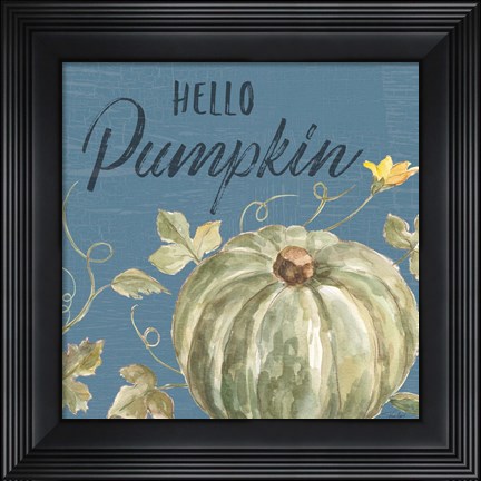 Framed Happy Harvest VII Blue Print