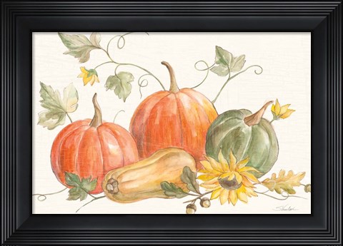 Framed Happy Harvest Pumpkins Print