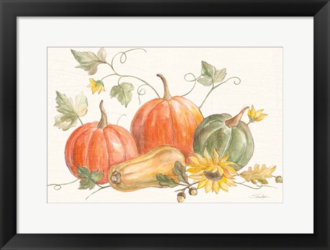 Framed Happy Harvest Pumpkins Print