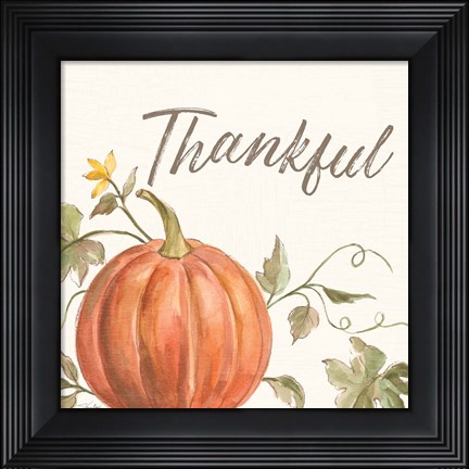 Framed Happy Harvest VIII Thankful Print