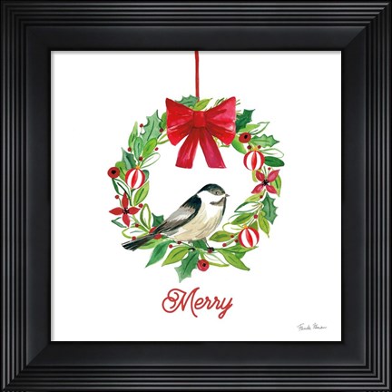Framed Holiday Wreath Print