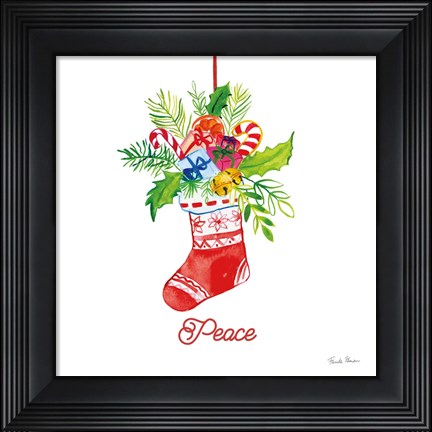 Framed Holiday Stocking Print
