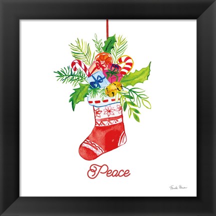 Framed Holiday Stocking Print