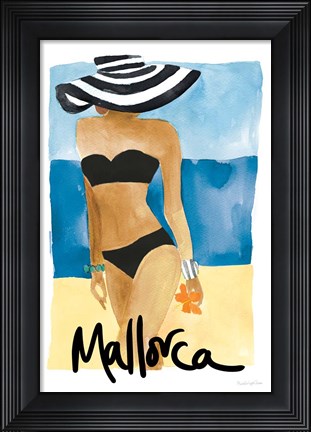 Framed Mallorca Girl Print