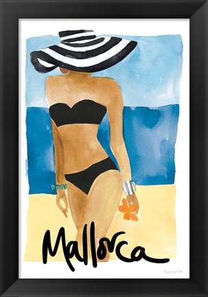 Framed Mallorca Girl Print