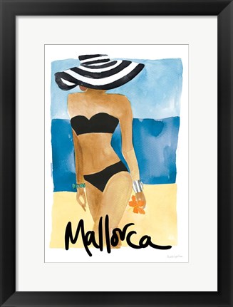 Framed Mallorca Girl Print