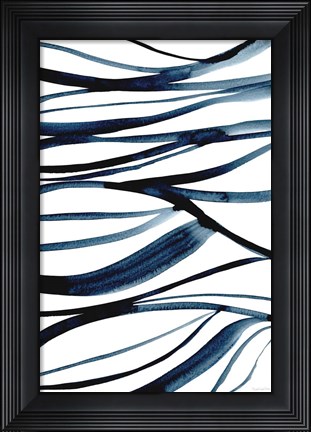 Framed Threads of Blue II Print