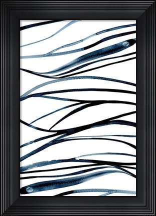 Framed Threads of Blue I Print