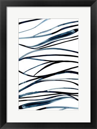 Framed Threads of Blue I Print