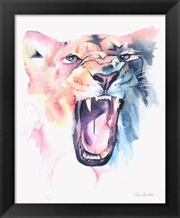 Framed Wild Lioness Print