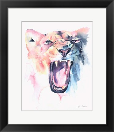 Framed Wild Lioness Print