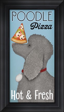 Framed Poodle Pizza Print