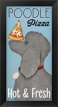 Framed Poodle Pizza Print