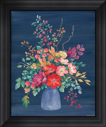 Framed Floral Drama II Print